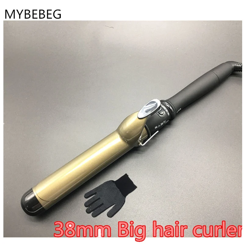 Professional Hair curler 38 mm rod curler US/EU/AU/UK PLUG quick curl hair Large wavy curls curling iron 110v-240v