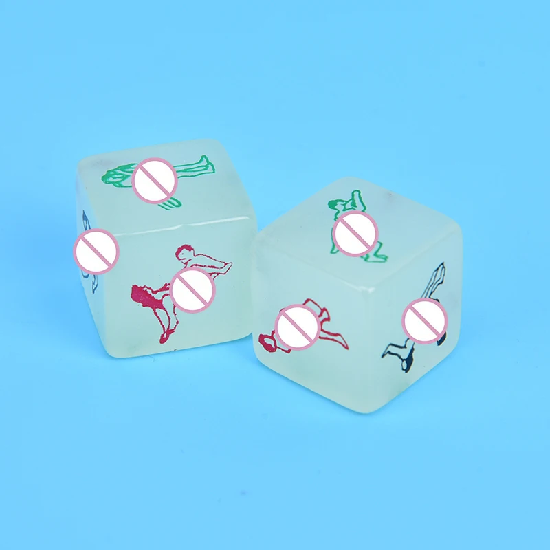 6 Side Erotic Luminous Dice Couples Flirting W/Posture Toys Love Posture Guide Night Lights Luminous Love Dice Sex Toy acrylic dice game dice dice set