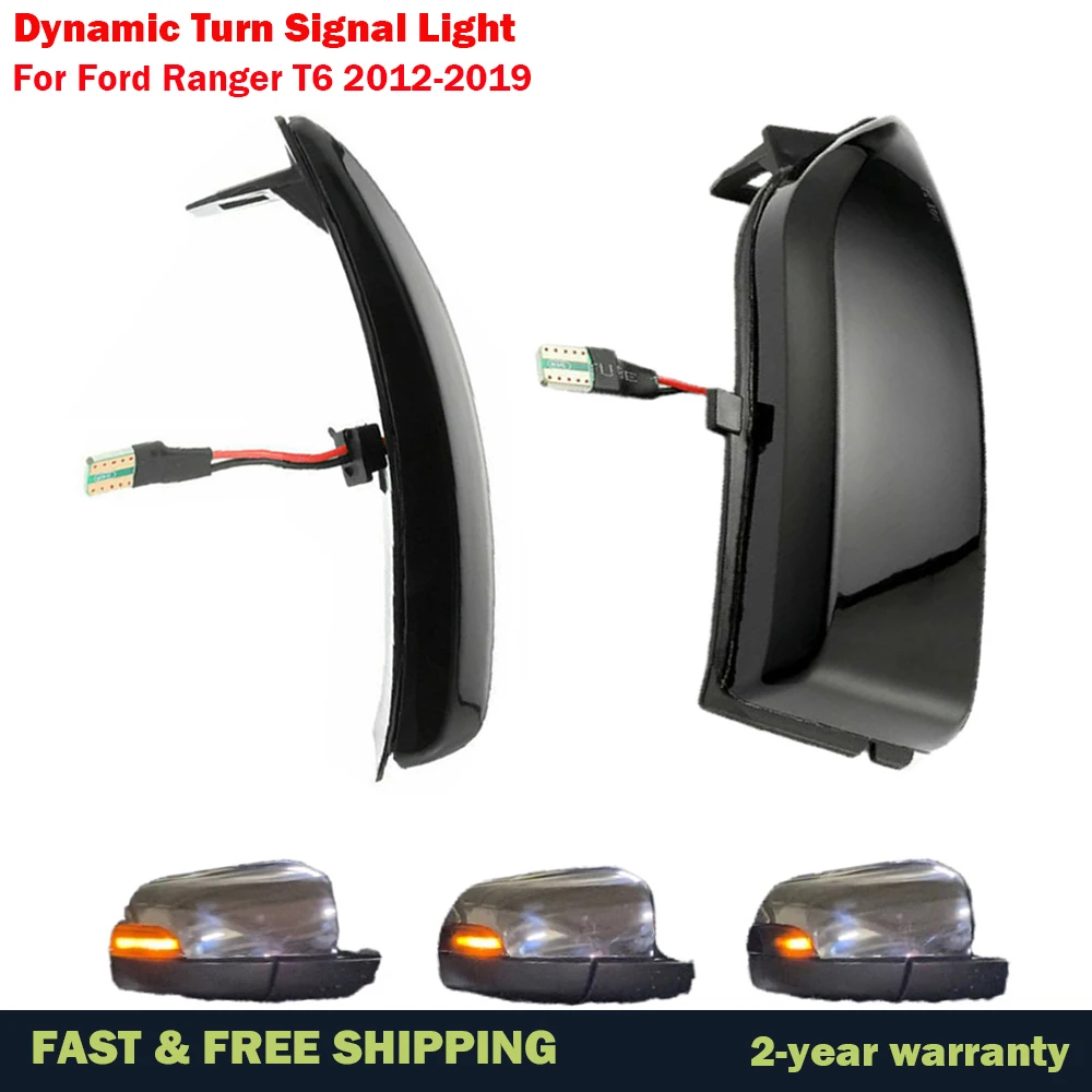 Lampeggiatore Dinamico Per Ford Everest 2015-2019 Ranger T6 Raptor Wildtrak Led Indicatore Di Direzione A Specchio