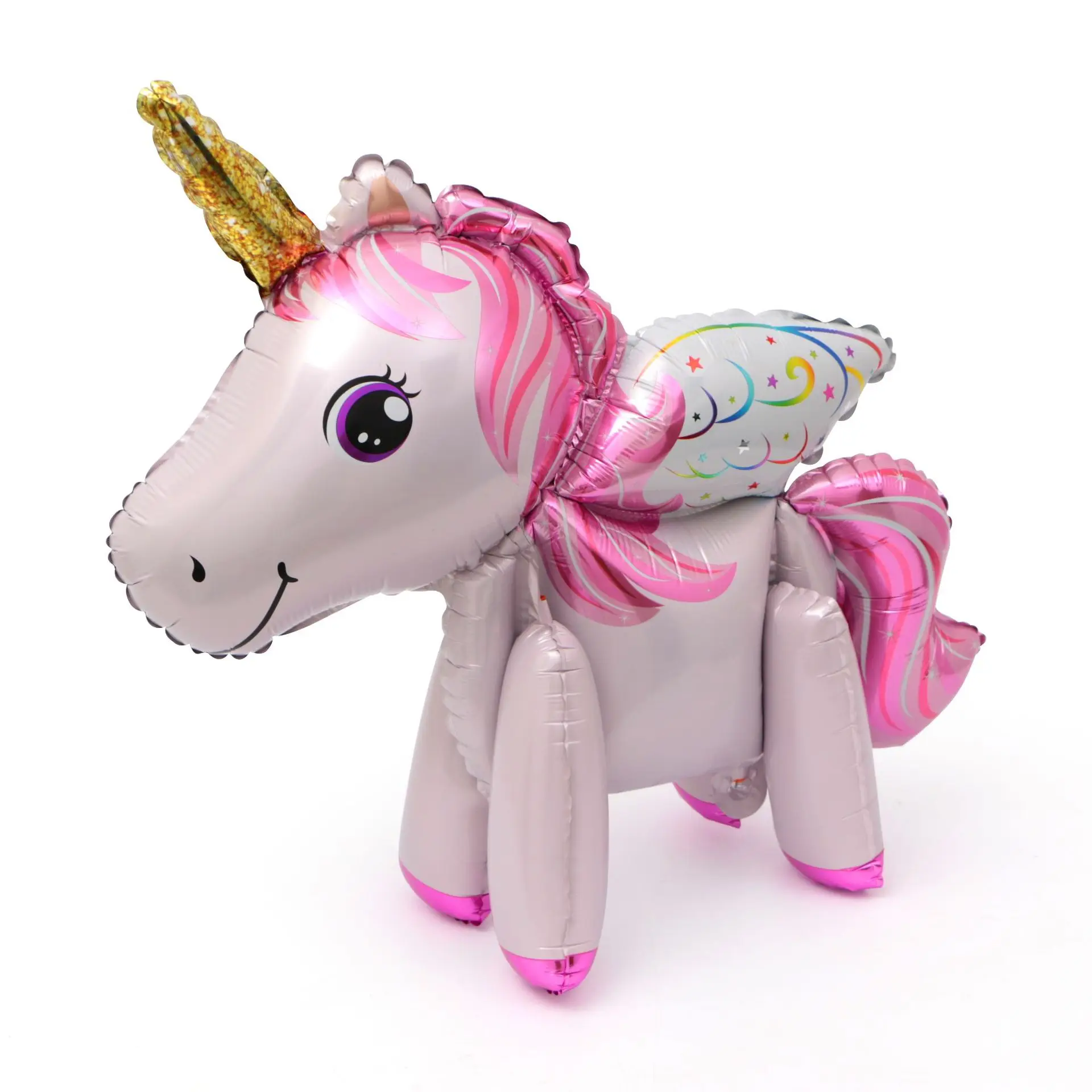 3D единорог вечерние воздушные шары украшения Unicornio ходячие животные фольга шарик для дня рождения ребенок душ девочка дети Декор игрушки подарки - Цвет: light pink