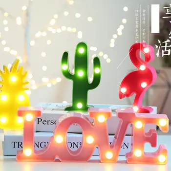 

SOLLED LED Love Letter Shape Night Light for Home Tabletop Decoration