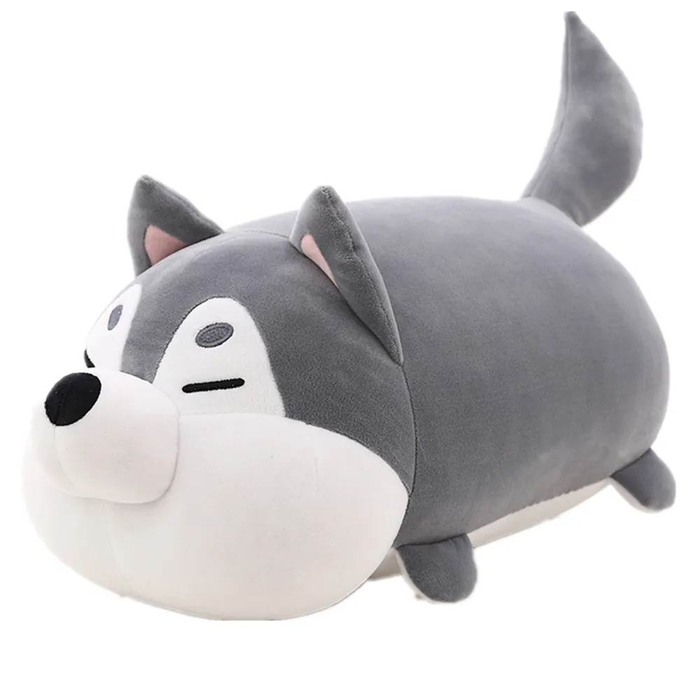 Grey Husky Fancytrader 24 ''плюшевая игрушечная собака хаски большая плюшевая кукла животных мультфильм Шиба ину игрушки для собак детский подарок на день рождения Домашний декор 60 см 3 модели - Цвет: Grey Husky