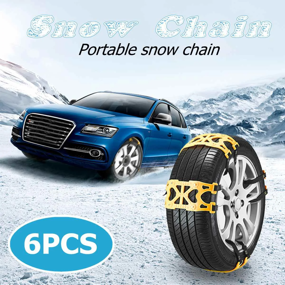 6Pcs with tools 1/3/6 шт./компл. автомобильная шина Зимняя дорожный знак для обеспечения безопасности дорожного движения зимняя резина регулируемый антискользящий безопасности двойной Кнопк ТПУ утепленные цепи - Название цвета: 6Pcs with tools