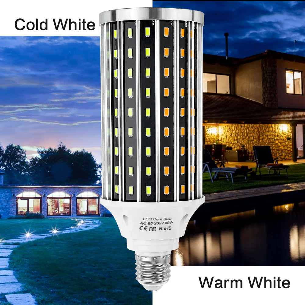 

LED Lamp 220V E27 LED Bombillas 110V E39 LED Bulb 50W Corn Light SMD 5730 Lampada No Flicker Light Bulb For Industrial Lighting
