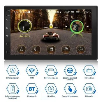 

Universal 12V 60W Android 7inch HD 2Din Quad Core Car Stereo Radio GPS Navigation MP5 Player FM WiFi Bluetooth USB 2.0 Car Part