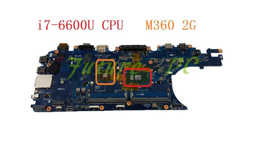 JOUTNDLN для DELL Latitude E5570 Материнская плата ноутбука J1PDD 0J1PDD CN-0J1PDD LA-C632P W/i7-6600U cpu M360 2G DDR4 протестировано
