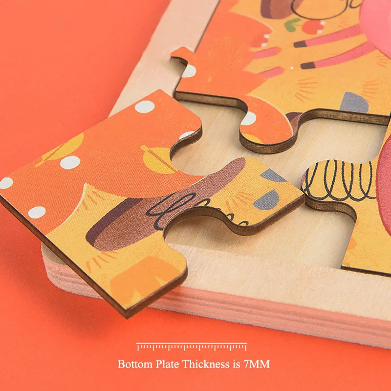 Mideer деревянные игрушки головоломки для детей игра пазл детские 24 шт. Мультяшные