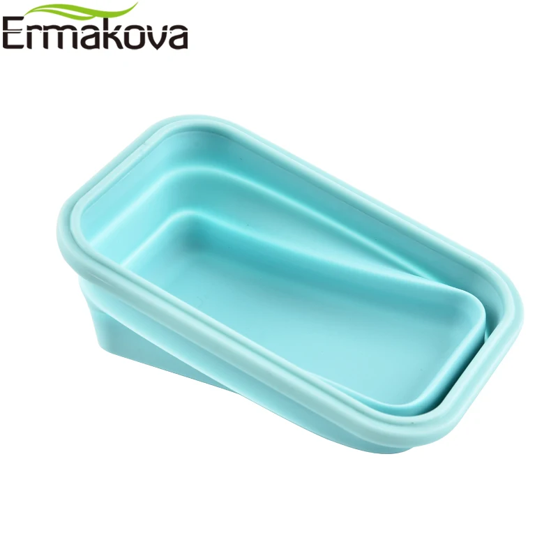 Silicone Heat-Resistant Folding Food Storage Container Box Collapsible Lunch Box Bento with Airtight Plastic Lid kitchen storage box food storage container food storage box