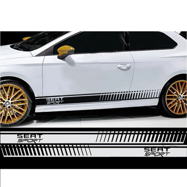 Автомобильные графические Наклейки для RS195 SEAT FR RACING Stripe IBIZA LEON ATECA автомобильные