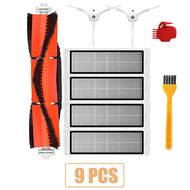 HEPA Filter Side Brush Main Brush Dust box for Xiaomi 1s MI Robot Vacuum 2 Roborock S50 S51 S5 Vacuum Cleaner Parts Accessories 9Pcs