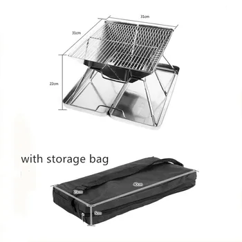 

BBQ Grill Mat Barbecue outdoor Baking Non-stick Pad Reusable Cooking Folding Stainless SteelPlate For Party Grill Mat Tool