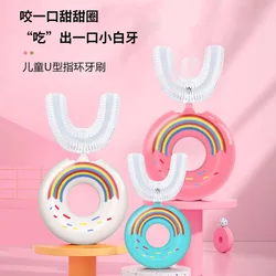 Brosse à dents pour enfants, produits de soins pour bébés, accessoires de nettoyage en forme de U, 360 