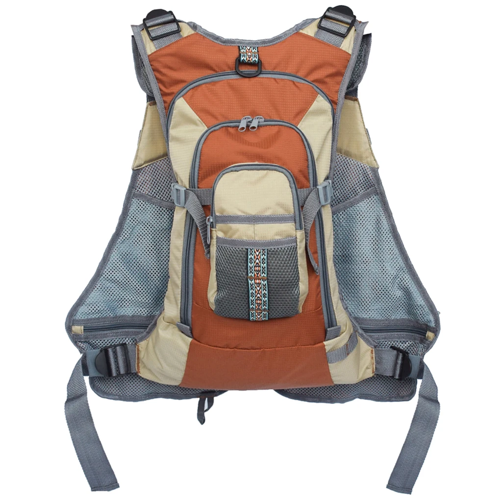 Fly Fishing Backpack Vest Combo Chest Pack for Tackle Gear and Accessories, Adjustable Size for Men and Women Swimming Sailing