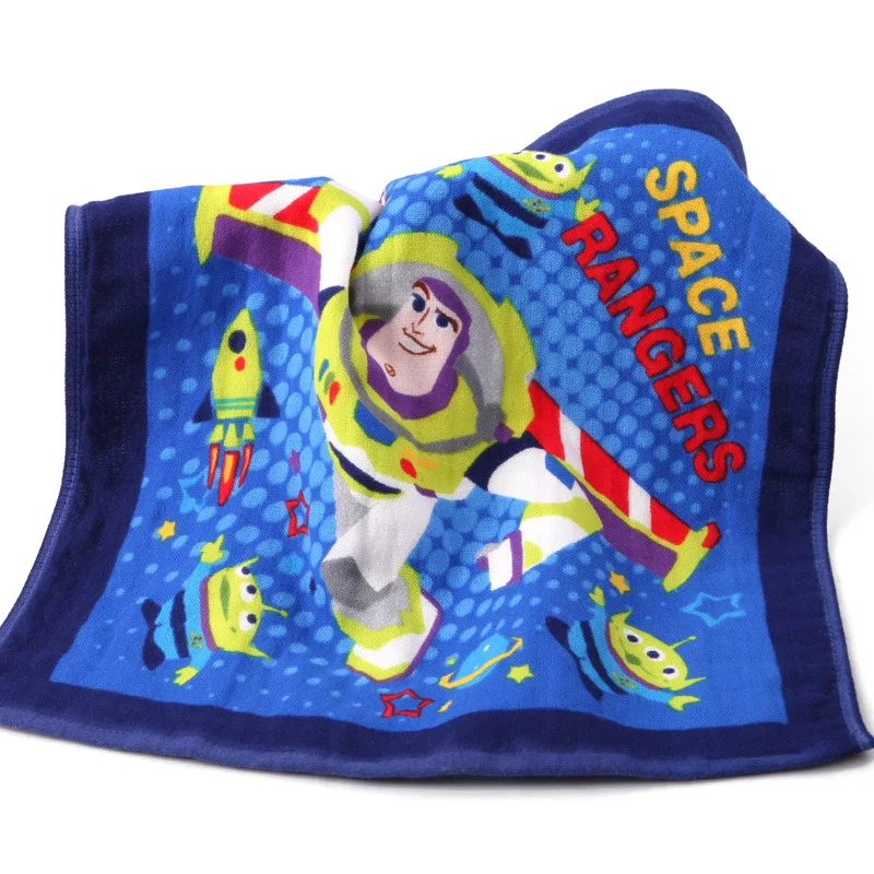 34x34 см Buzz Lightyear детское полотенце для лица, мягкое хлопок, детское мягкое полотенце для мальчиков и девочек, носовой платок, Космический рейнджер