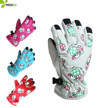 

Windproof 2-5 Years Child Skating Ski Gloves Kids Fleece Thermal Lining Snowboard Warm Skiing Winter Outdoor Sports Gloves