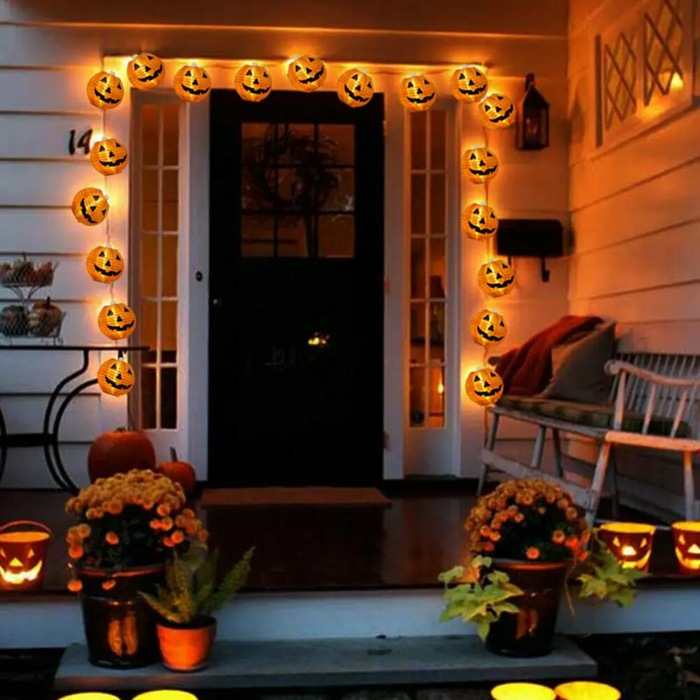 

10 LED Pumpkin String Lights Fairy Lantern Party Home Props Halloween Decor Supplies LAD-sale