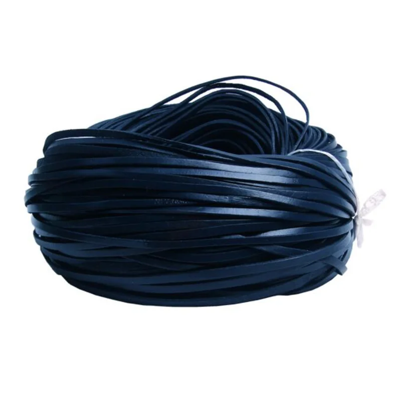 2 mt/los 3/4/5/6/8/10mm Bunte Echtes Kuh Leder Flache Tanga schnur DIY Armband Erkenntnisse Seil String Für Schmuck Machen – Detail 7