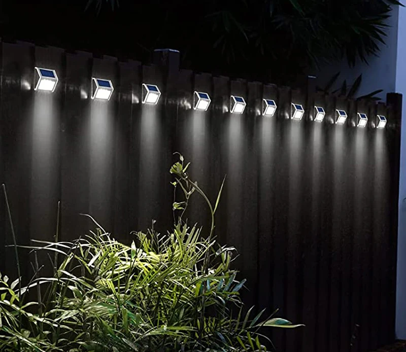 best outdoor solar lights Solar Powered LED Deck Lights Outdoor Waterproof Aluminum Wall Lamp For Garden Patio Street Balcony Yard Fence Steps solar panel lights