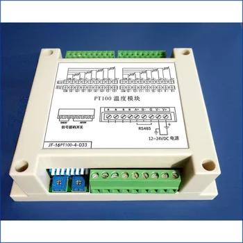 

16-way Pt100 Temperature Acquisition Module, Three-line System, Supporting Modbus-RTU Kingview RS485 JF