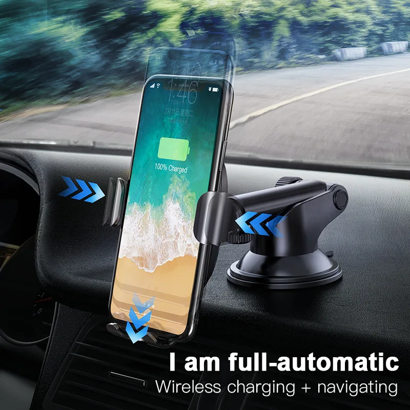 

BASEUS Car Mounted Mobile Phone Navigation Bracket Suctorial Wireless Charger Gravity Holder Car Dashboard Support