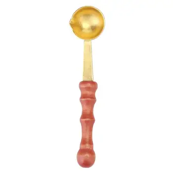 

Brass Paint Wax Seal Spoon Sealing Wax Beads for DIY Envelope Decorative Long Handle Wax Melting Spoon Vintage Craft Supplies