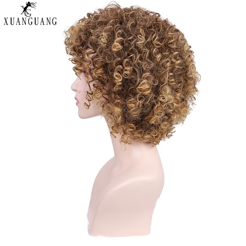 Perruque synthétique courtes perruques bouclées pour femmes cheveux bruns fiber Toute tempénature mixte|Одна упаковка| |