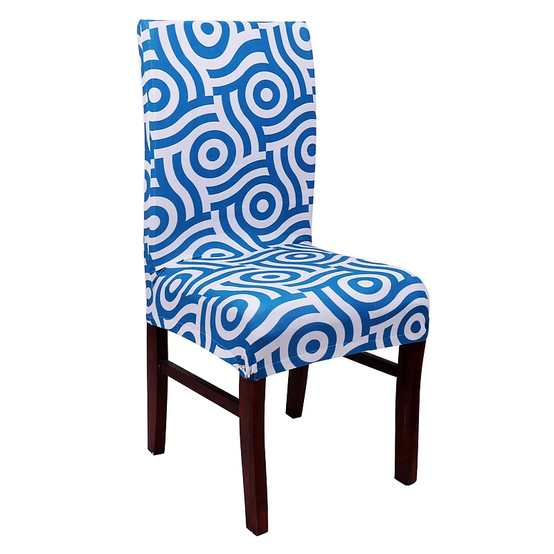 Comwarm 1 шт. геометрический современный офисный стул крышка спандекс упругое сиденье защитный чехол декоративный обеденный свадебный стул Чехол - Цвет: 1