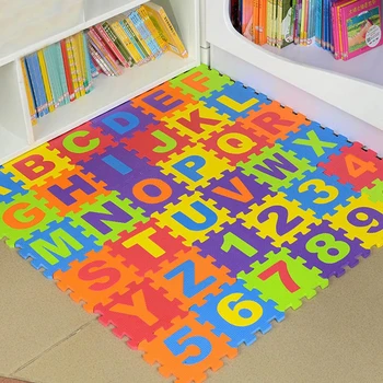

36PCS Kids Foam Alphabet Number Puzzle Mats Crawling Playmats Educational Toys for Toddlers Children Soft Pad Room Supplies