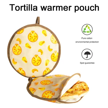 

12 Inch Pancake Burrito Kitchen Microwavable Use Restaurant Tortilla Warmer Pouch Keep Warm Taco Home Insulated Bag Flour Food