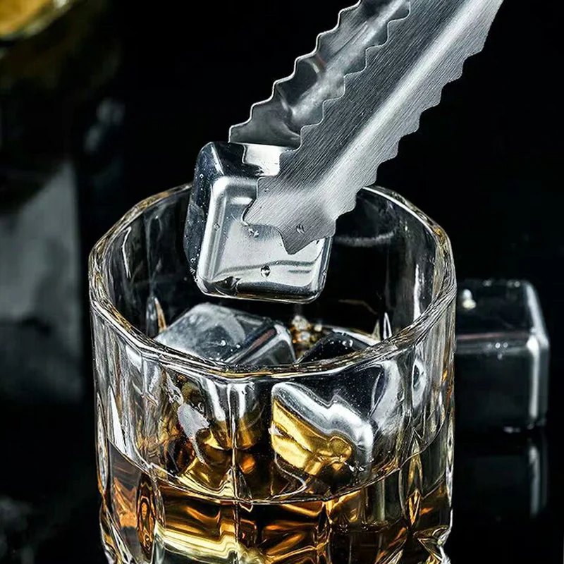 Limited Stainless Steel Ice Bucket, Reusable Whisky Stone, Wine Cooler, Beverage Cooling Stone, Steel Ice Bucket And Pliers, Bar