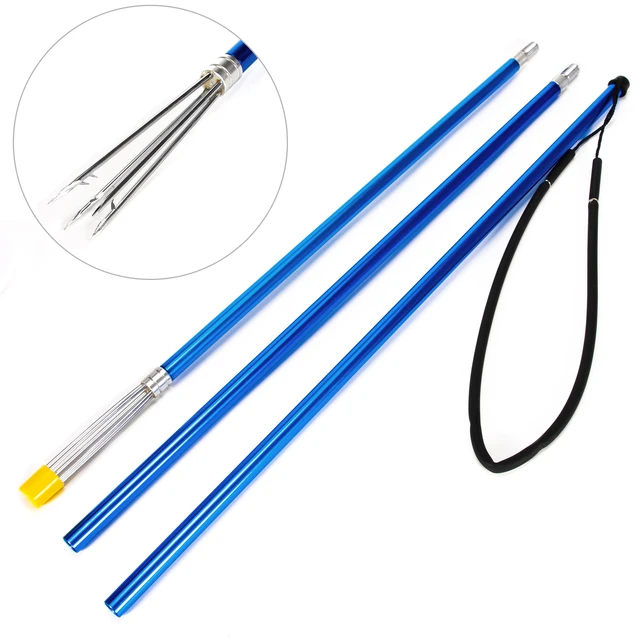 3-Piece Fishing Harpoon Aluminum Alloy Fishing Gaff Hook Portable Sea Boat  Fishing Grip Tackle Fish