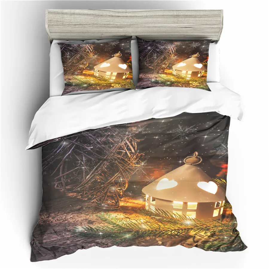 

A Bedding Set 3D Printed Duvet Cover Bed Set Christmas Home Textiles for Adults Bedclothes with Pillowcase #SDJ35
