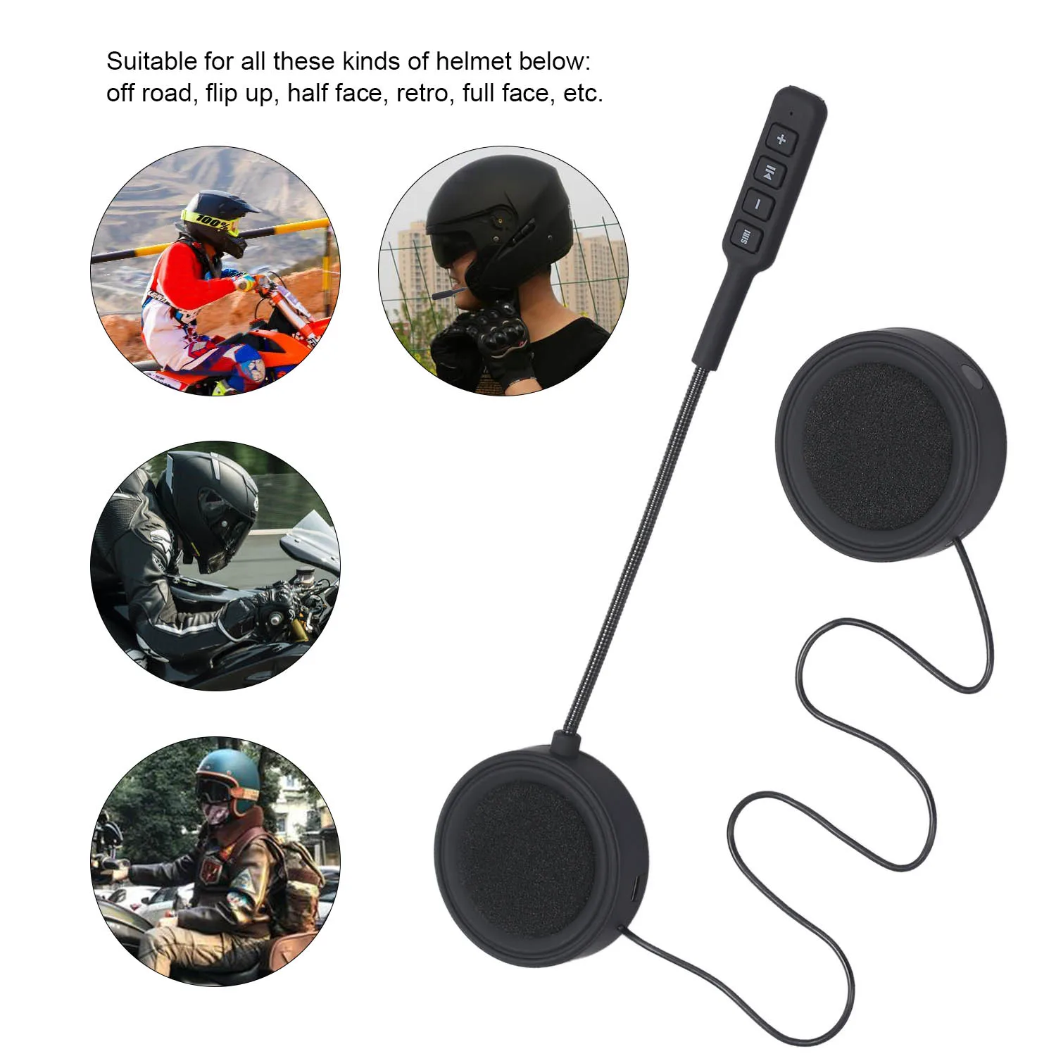 New Bt Multi Interphone Bluetooth Intercom Waterproof Fm Motorcycle Headphone Helmet Headset Communicator For Phone Mp3 Speaker Bluetooth Earphones Headphones Aliexpress