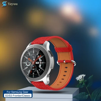 

YAYUU Leather Strap For Samsung Gear S3/S3 Frontier/Classic/Galaxy 46mm Watch Bracelet With Universal 22mm Buckle Watch Band