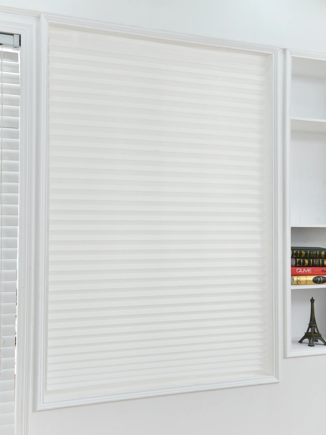 Versatile Light Filtering Pleated Paper Shades with Clips