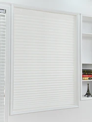 Versatile Light Filtering Pleated Paper Shades with Clips - 90W x 180cm L (Blinds White)