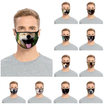 

Adult Man Washable Mask Printed Dustproof Face Mask Fashion Cloth Mouth Mask Reusable And Breathable Mouth Caps Mouth Cover#45