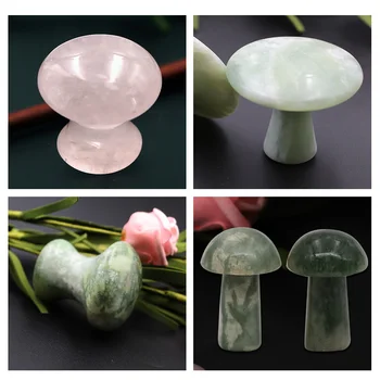 

1pc 4 Types Facial Massager Mushroom Jade Stone Massager Roller Relaxing Body Back Guasha Eye Face Neck Thin Lift Slimming Tools