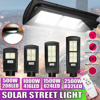 

208/416/624/832 LED Solar Street Light Wall Light Outdoor Garden Street Pathway Lamp Waterproof Road Floodlight Polycrystalline