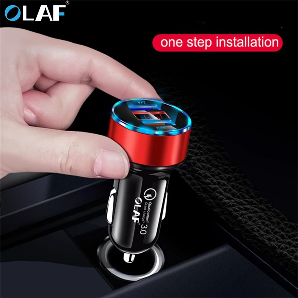 

3.1A 5V Dual USB Car Charger With LED Display Universal Phone Car-Charger for Xiaomi Samsung S8 S9 S10 iPhone X 7 8 Plus Tablet