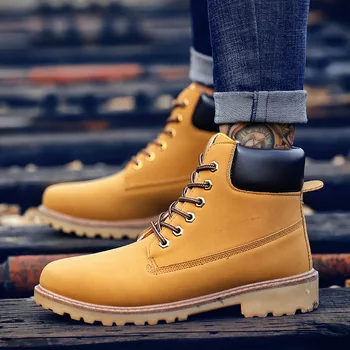 

Mazefeng Men Boots Leather Spring Autumn Vintage Style Ankle Boots Men Lace Up Footwear Fashion Casual Shoes Men Botas Hombre