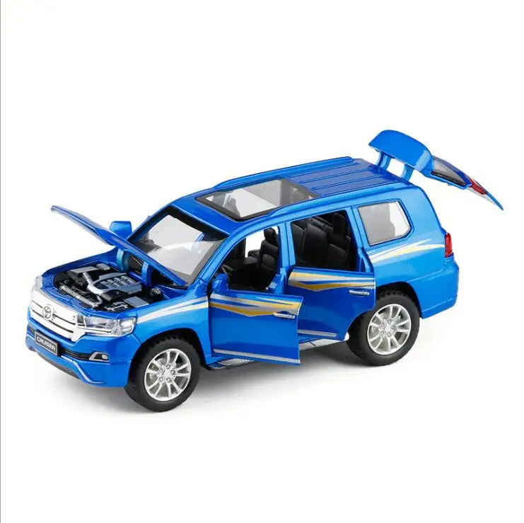 1:32 toyota land cruiser toy Metal Toy Alloy Car Diecasts Toy Vehicles Car Model 6 Doors Can Opened Toys For Children