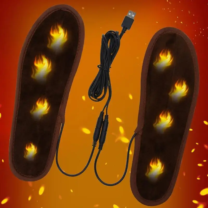 Usb электрическая стелька нагревающая ножка теплая зарядка нагревательная стелька может ходить моющийся полный размер