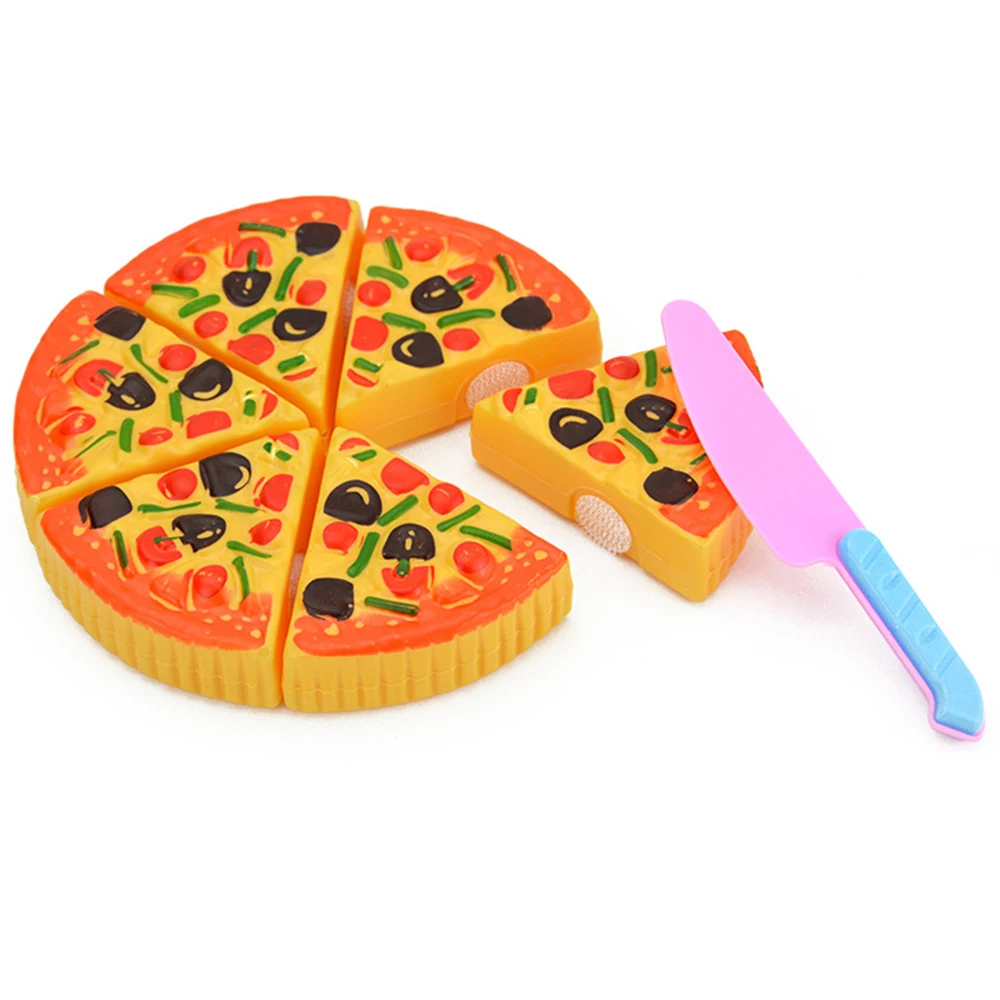 Brand New 6pcs Childrens Kids Pizza Slices Toppings Pretend Dinner Kitchen Play Food Toys Kids Gift Cartoon Baby Kids Toys