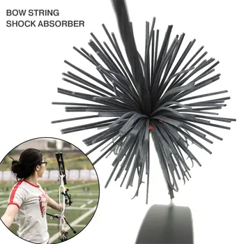 

Bow String Silencer Bow String Stabilizer Shock Absorption Cat Whisker Rubber Black Outdoor Sports DIY Soft Shooting