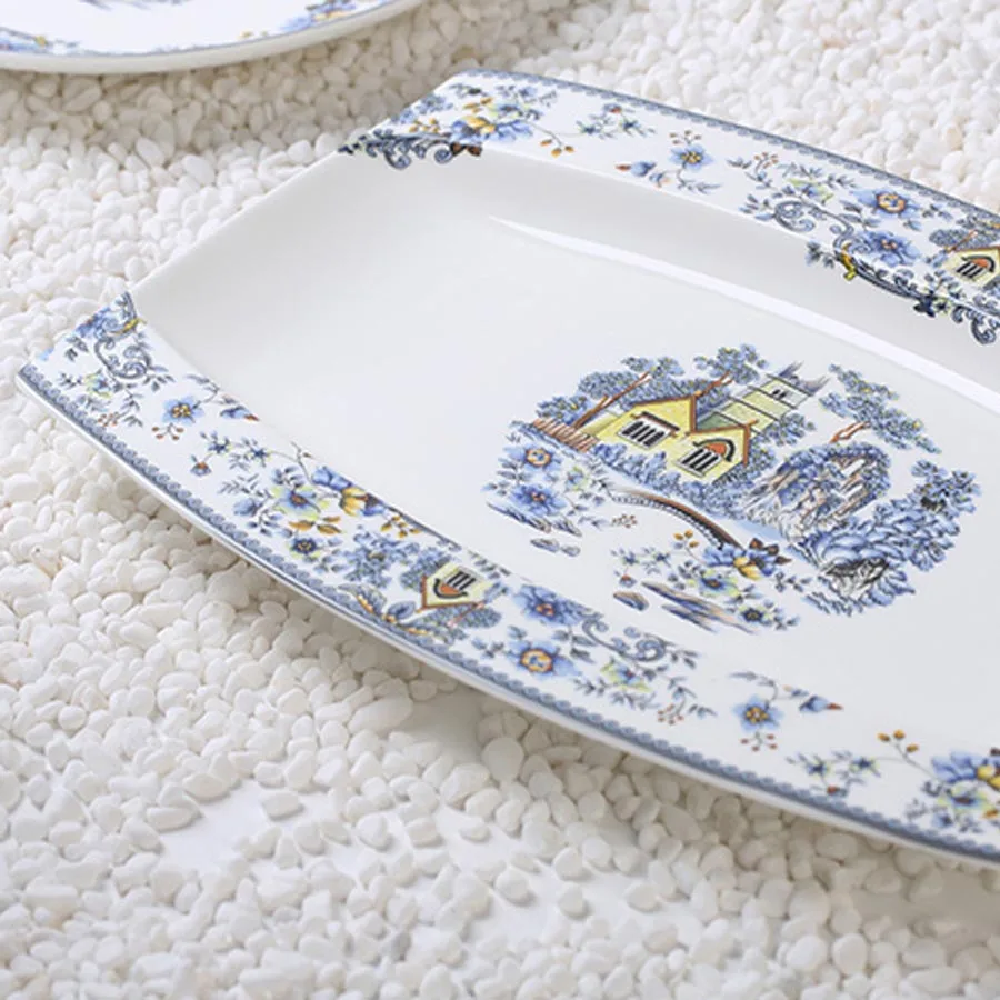 Керамическая столовая посуда jingdezhen с 60 головками набор блюд китайские блюда