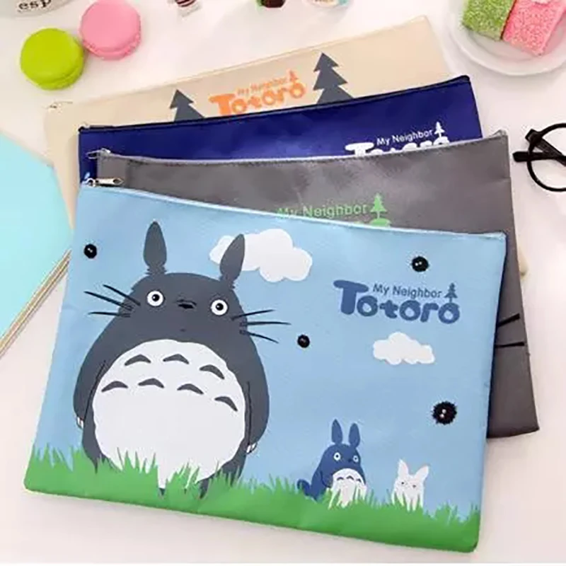 

2020 Big Capacity Cute My Neighbor Totoro Oxford A4 File Folder Document Organizer Holder Storage Bag School Office Stationery