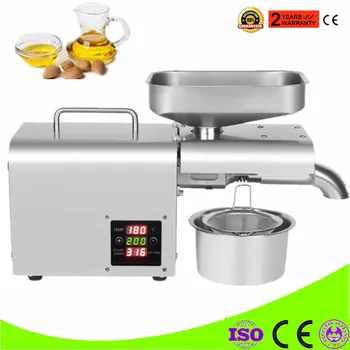 

Stainless Steel Oil Press Machine 220V/110V LED Digital Temperature Control Peanutss Sesame Nut Oil Extractor With CE Aprrovide