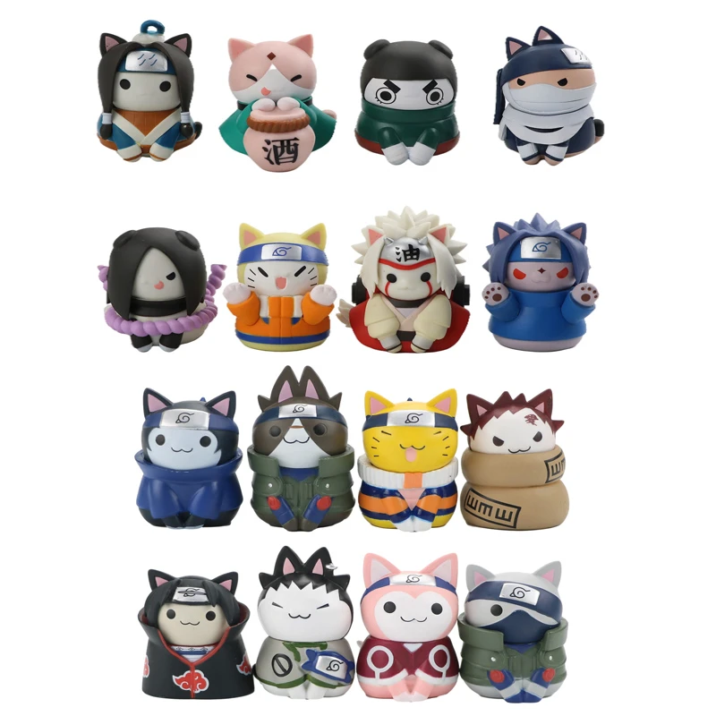 Figura De Acción De Naruto Kit 8 Bonecos Anime Cats Sasukes Figura De Acción De Naruto Kit 8 Bonecos Anime Cats Sasukes