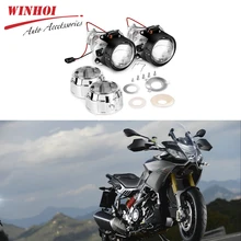 2," H1 мотоциклетная фара для автомобиля, проектор, Мини HID проектор, объектив, круглая крышка фары, глаза демона, светодиодный проектор дальнего света